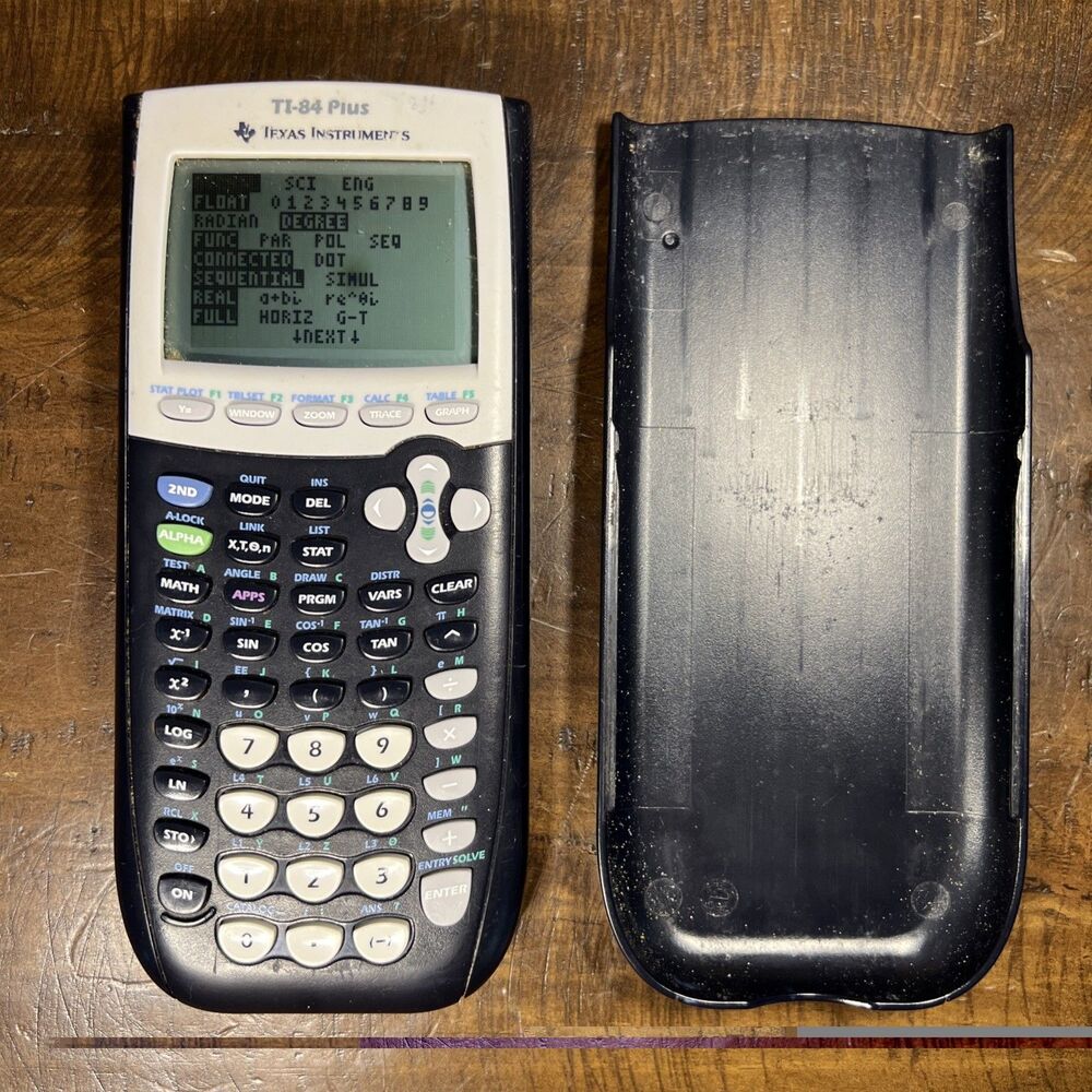 Texas Instruments TI-84 Plus Graphing Calculator Black With Cover